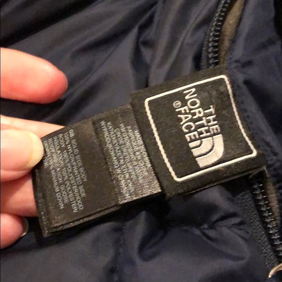 North face navy down jacket - Picture 7 of 8